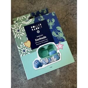 Roller Rabbit x Target - Floral Vines Wireless Bluetooth Earbuds Case Blue